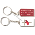 Breloc metalic emailat, Dragostea nu va pieri niciodata!